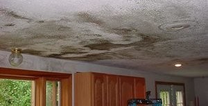 Water Damage Ceiling With Huge Upstairs Bathroom Flood