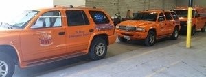 Water Damage Restoration Suvs At Warehouse